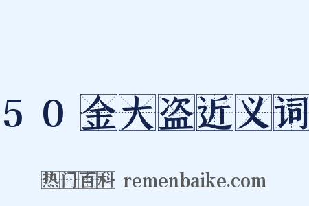 50金大盗近义词是什么意思的图片